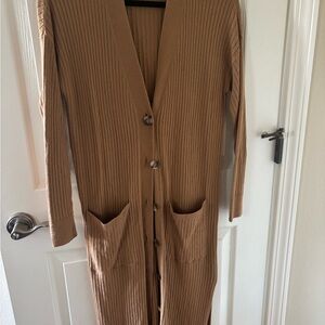Madewell Ribbed Tan Cardigan